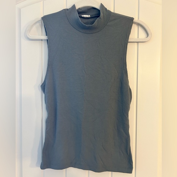 Garage High Neck Green Tank Top - Picture 1 of 4